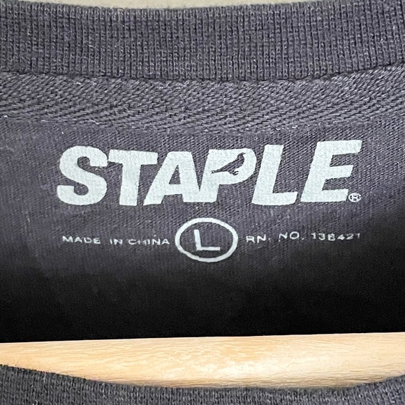 Staple Purple Pigeon Tribal Pattern Graphic Black T Shirt Men’s size Large - Picture 4 of 4